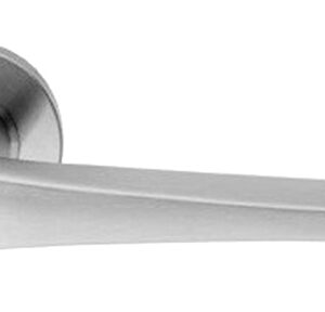 Eurospec Shaped Stainless Steel Door Handles - Satin Stainless Steel (Sold In Pairs)