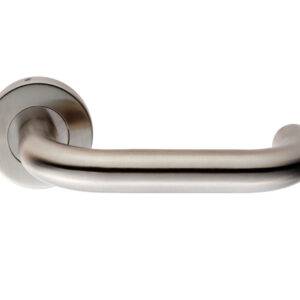 Eurospec Nera Return To Door Handles On Slim Fit 6Mm Rose - Grade 304 Satin Stainless Steel (Sold In Pairs)