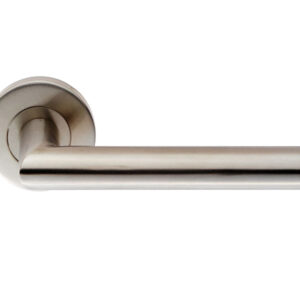 Eurospec Julian Oval Mitred Stainless Steel Door Handles - Satin Stainless Steel (Sold In Pairs)