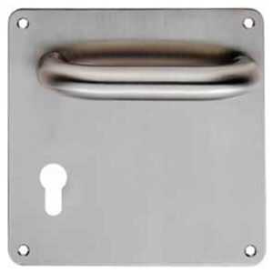 Eurospec Dda Compliant Safety Lever On Euro Profile Backplate - Satin Stainless Steel (Sold In Pairs)