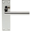 Eurospec Mitred Stainless Steel Door Handles On Backplates, Polished Stainless Steel (Sold In Pairs)