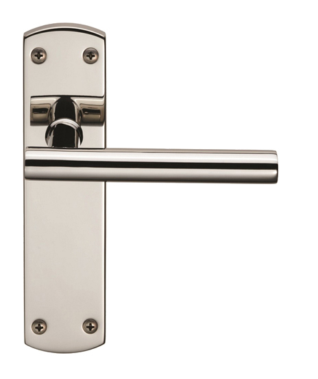 Eurospec T-Bar Stainless Steel Door Handles On Backplates, Polished Stainless Steel (sold in pairs)