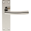 Eurospec Arched Stainless Steel Door Handles On Backplates, Polished Stainless Steel (Sold In Pairs)