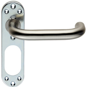 Eurospec Stainless Steel Safety Lever On Inner Backplate, Satin Or Polished Stainless Steel (Sold In Pairs)