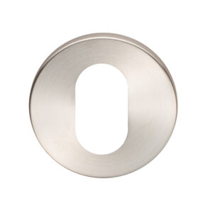 Eurospec Oval Profile Stainless Steel Escutcheons (6Mm Rose), Satin Stainless Steel