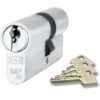 Eurospec Mp10 Euro Profile British Standard 10 Pin 'Offset' Double Cylinders, (Various Sizes) Satin Chrome