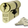 Eurospec Mp10 Euro Profile British Standard 10 Pin Double Cylinders, (Various Sizes) Polished Brass