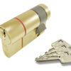 Eurospec Mpx6 Euro Profile British Standard 6 Pin Single Cylinders (Various Sizes), Polished Brass