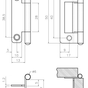 Cranked Hinge 5mm