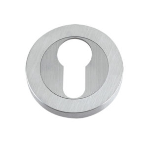 Zoo Hardware Da-T Euro Profile Escutcheons, Satin Chrome