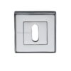 Heritage Brass Art Deco Standard Key Escutcheon, Polished Chrome