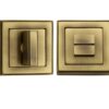 Heritage Brass Art Deco Square (54Mm X 54Mm) Turn & Release, Antique Brass