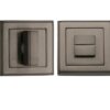 Heritage Brass Art Deco Square (54Mm X 54Mm) Turn & Release, Matt Bronze