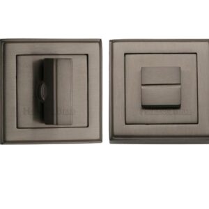 Heritage Brass Art Deco Square (54Mm X 54Mm) Turn & Release, Matt Bronze