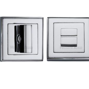 Heritage Brass Art Deco Square (54Mm X 54Mm) Turn & Release, Polished Chrome