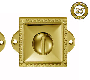 Greek Key Turn & Release, Stainless Brass