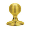 Delamain Reeded Concealed Fix Mortice Door Knob, Polished Brass (Sold In Pairs)