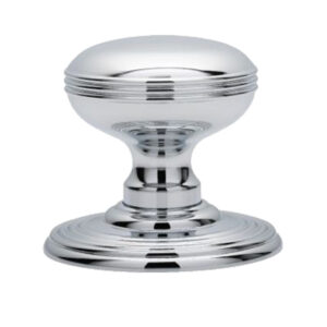 Delamain Ringed Concealed Fix Mortice Door Knob, Polished Chrome (Sold In Pairs)