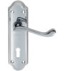 Ashtead Door Handles On Backplate, Polished Chrome (Sold In Pairs)