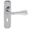 Eden Door Handles On Backplate, Polished Chrome (Sold In Pairs)