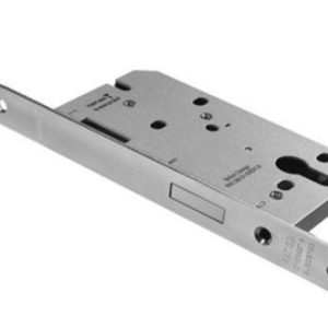 Carlisle Brass DLE0055EPSSS/R Eurospec Din Euro Profile Deadlock, Radius, Satin Stainless Steel, 55 mm