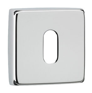 Dnd Square Standard Profile Escutcheon, Polished Chrome