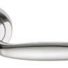 Manital Derby Door Handles On Round Rose, Polished Chrome Or Satin Chrome (Sold In Pairs)