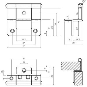 Double Cranked Hinge