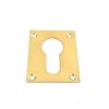 Square Euro Escutcheon - 50mm - Polished Brass