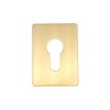 Square Euro Escutcheon - 50mm - Polished Brass