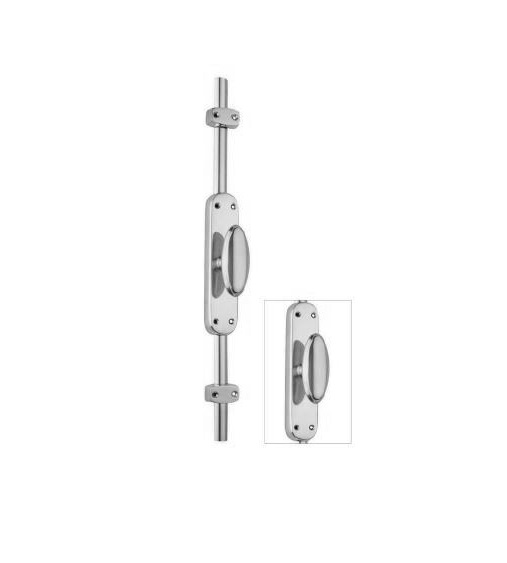 Oval Knob Locking Espagnolette Bolt Or Cremone Bolt - Eb100Pb - Upto 9'