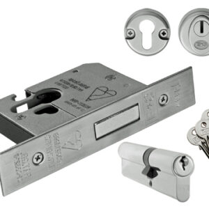 Eurospec Insurance Rated (Complete Set) Bs Euro Profile Cylinder And Turn Deadlocks - Silver Or Brass Finish