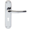 Manital Lilla Door Handles On Backplate, Polished Chrome (Sold In Pairs)