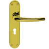 Manital Lilla Door Handles On Backplate, Polished Brass (Sold In Pairs)