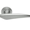 Manital Elis Door Handles On Round Rose, Satin Chrome (Sold In Pairs)