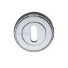 Heritage Brass Art Deco Style Standard Key Escutcheon, Polished Chrome