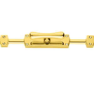 Espagnolette Bolt Tee Knob Set, Polished Brass