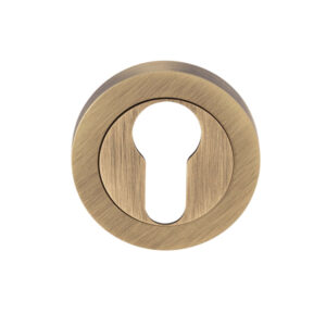 Euro Profile Escutcheon, Antique Brass