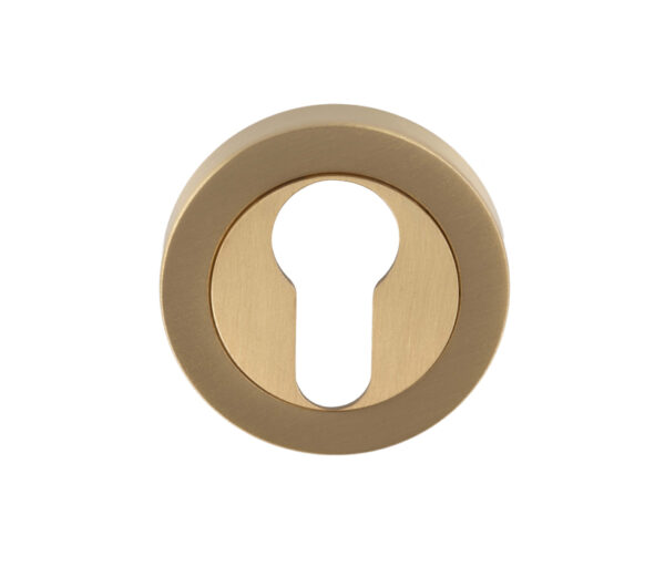 Euro Profile Escutcheon, Satin Brass