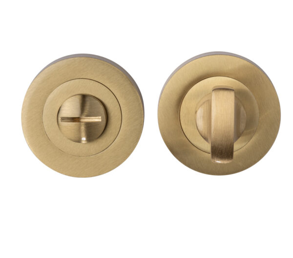 Bathroom Turn & Release, Satin Brass