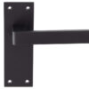 Sasso Door Handles On Slim Backplate, Matt Black (Sold In Pairs)