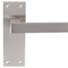 Sasso Door Handles On Slim Backplate, Satin Nickel (Sold In Pairs)