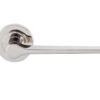 Velino Door Handles On Round Rose, Polished Nickel (Sold In Pairs)