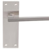 Trentino Door Handles On Slim Backplate, Satin Nickel (Sold In Pairs)