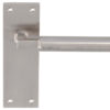 Amiata Door Handles On Slim Backplate, Satin Nickel (Sold In Pairs)