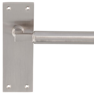 Amiata Door Handles On Slim Backplate, Satin Nickel (Sold In Pairs)