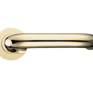 Zoo Hardware Fulton & Bray Rtd Lever On Round Rose, Polished Brass (Sold In Pairs)