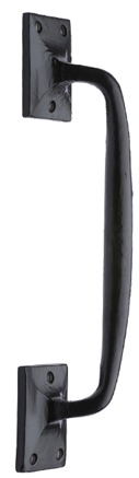 M Marcus Cranked Pull Handle (254Mm Or 305Mm), Smooth Black Iron -