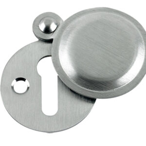 Zoo Hardware Fulton & Bray Standard Profile Covered Escutcheon, Satin Chrome