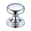 Zoo Hardware Fulton & Bray Mushroom Mortice Door Knobs, Polished Chrome (Sold In Pairs)